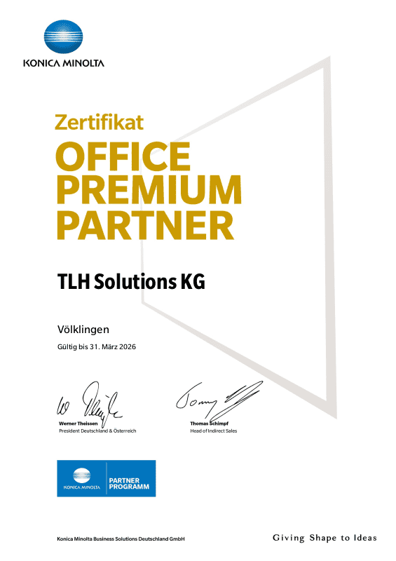 Partnerurkunde: Konica Minolta